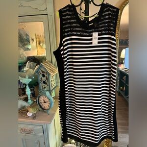 Lane Bryant Striped Sweater Dress Sz 26/28